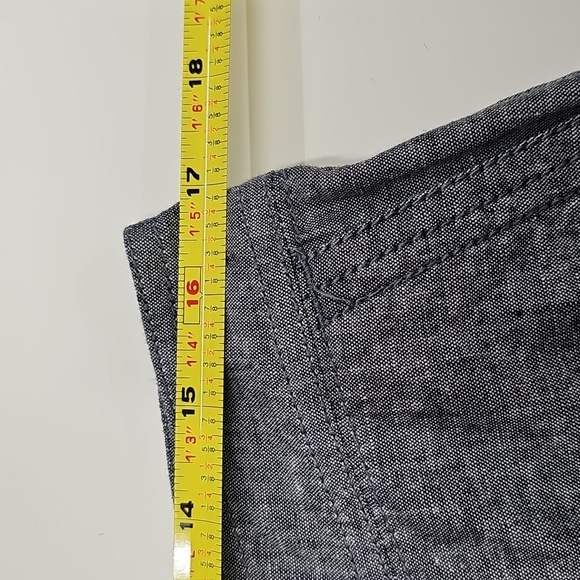 Eileen Fisher Blue Chambray Cargo Crop Pants Size Med - Picture 10 of 12